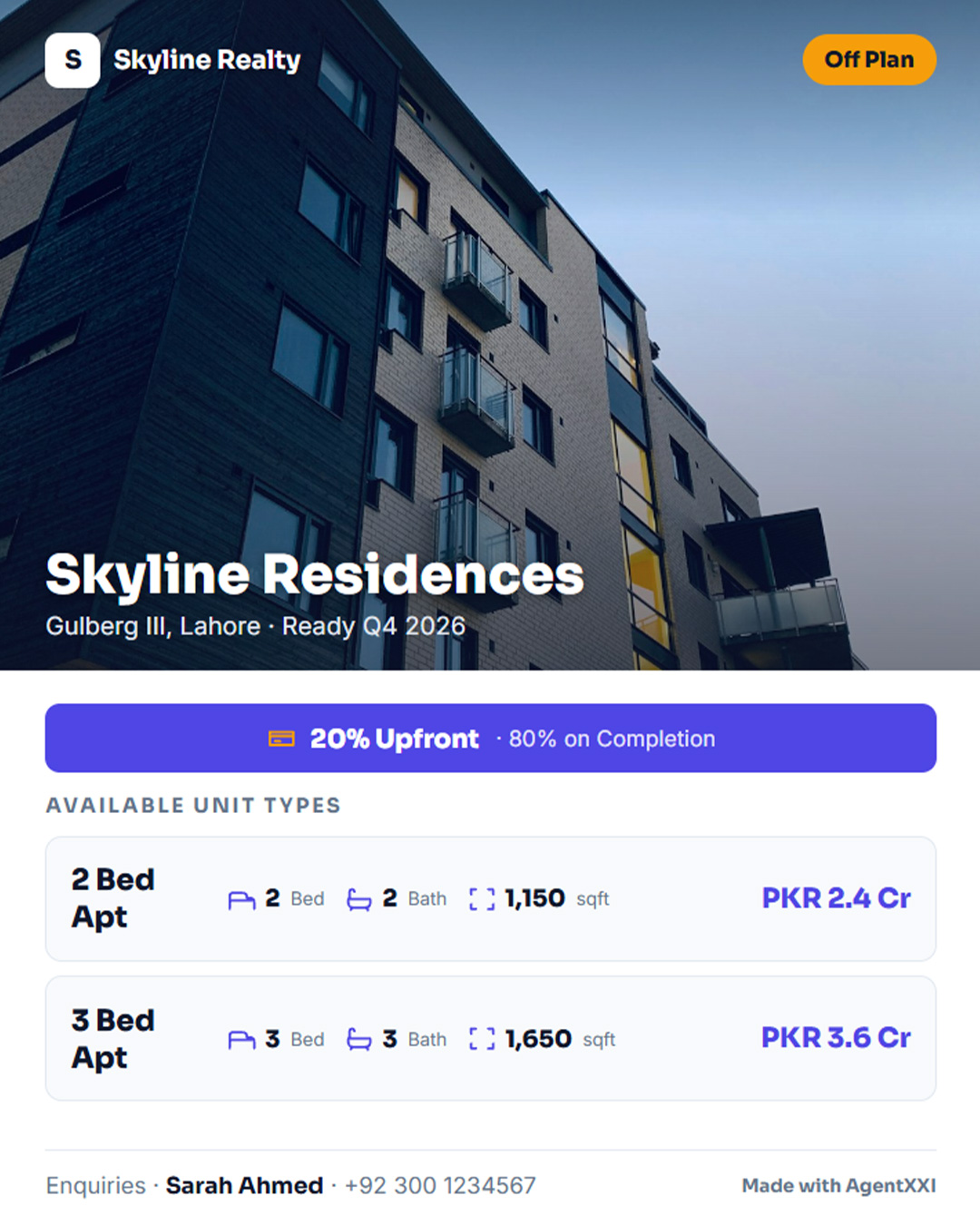 Portrait property marketing template